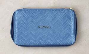 Missoni for Delta Airlines Blue Chevron Toiletry Travel Case